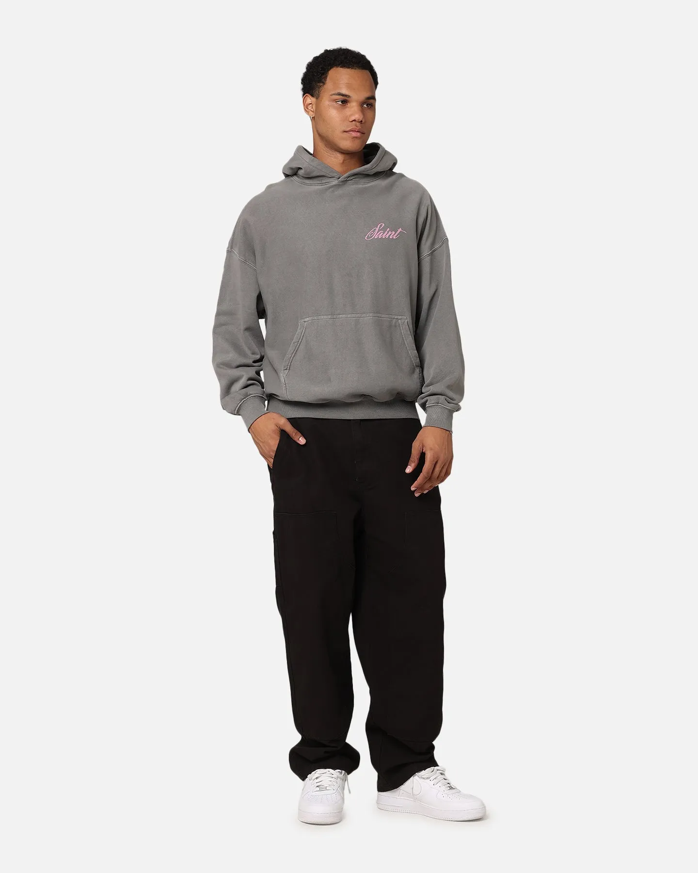 Saint Morta Guardian Premium Hoodie Gewaschener Anthrazit