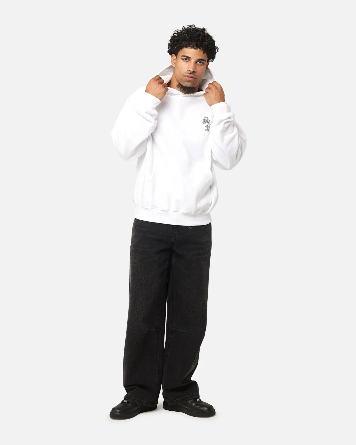 Saint Morta Nichts ist für immer Boxy Hoodie Weiß/Schwarz