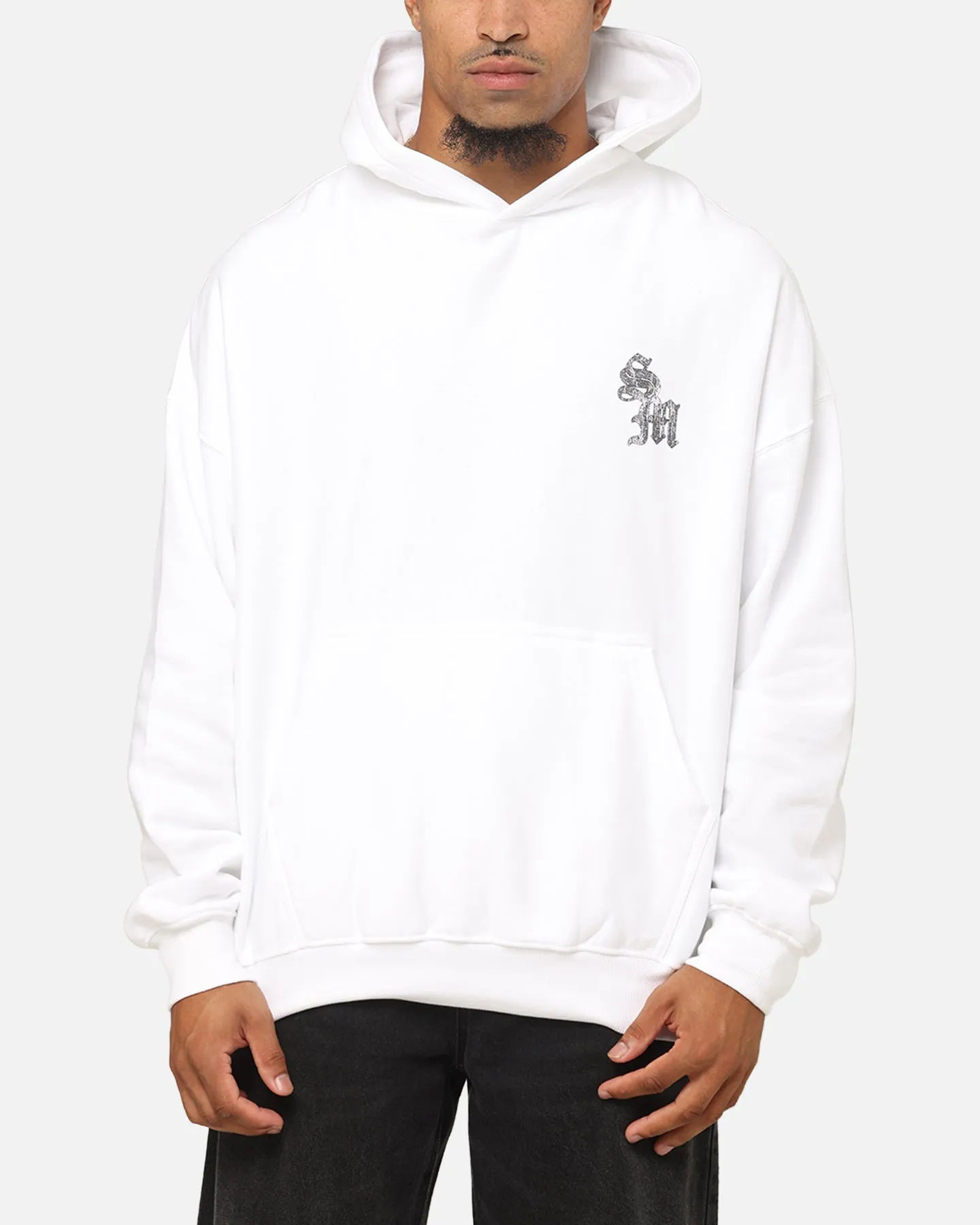 Saint Morta Nichts ist für immer Boxy Hoodie Weiß/Schwarz
