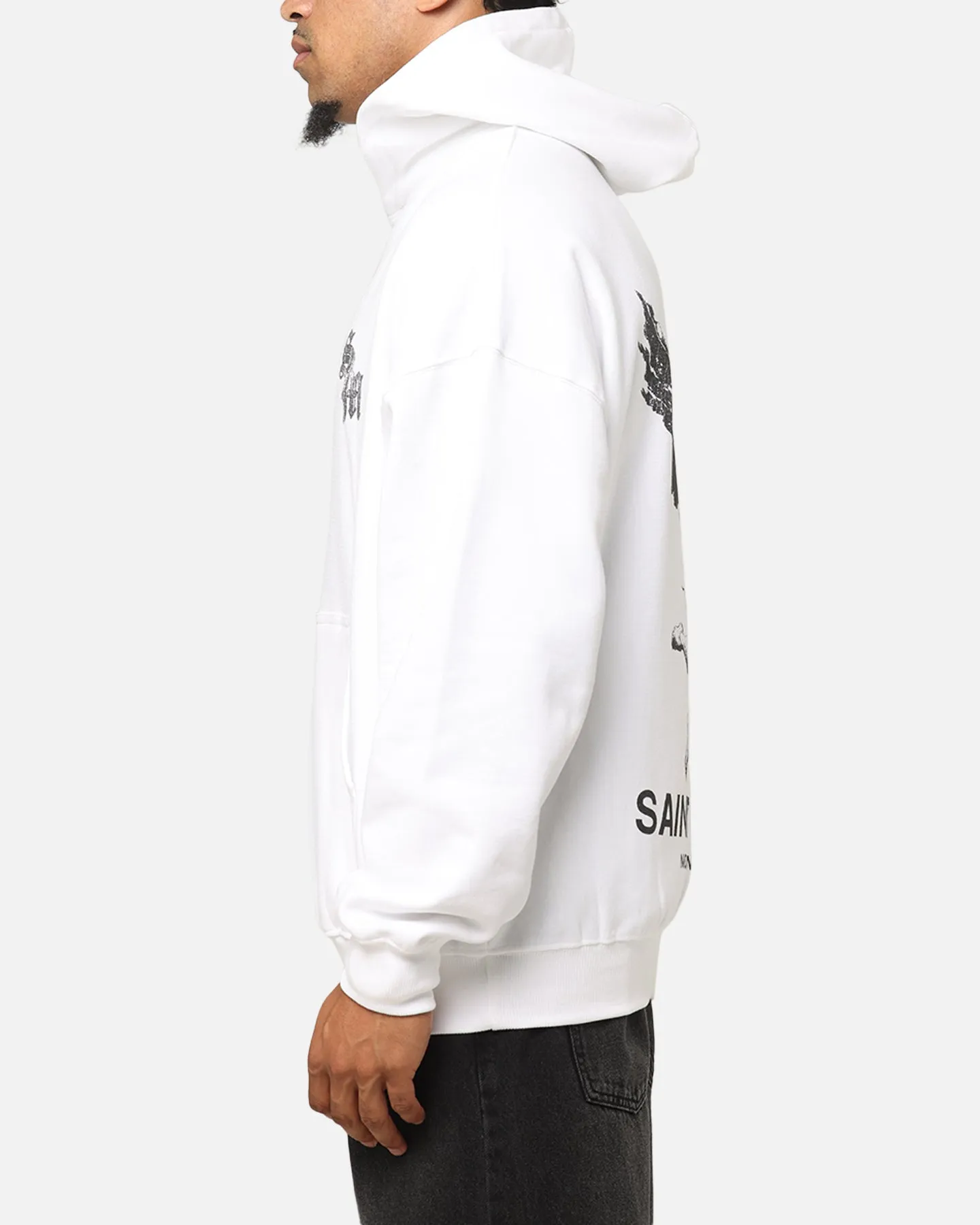 Saint Morta Nichts ist für immer Boxy Hoodie Weiß/Schwarz