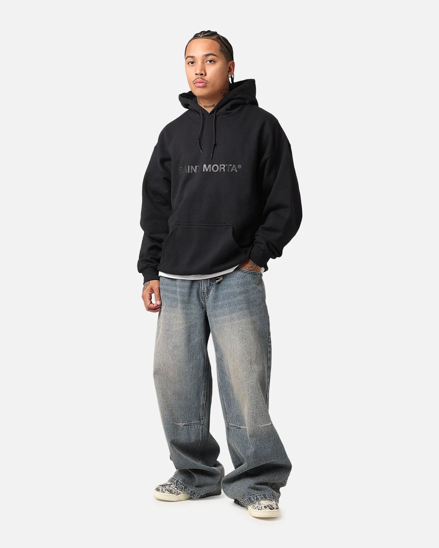 Saint Morta Offizielle Kapuzenjacke Schwarz/Schwarz