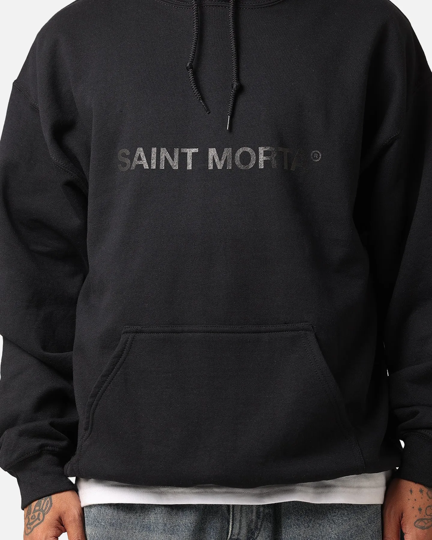 Saint Morta Offizielle Kapuzenjacke Schwarz/Schwarz