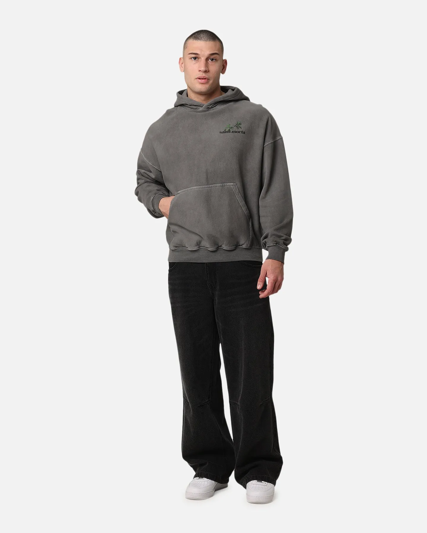 Saint Morta Paradise Hoodie Gewaschener Anthrazit