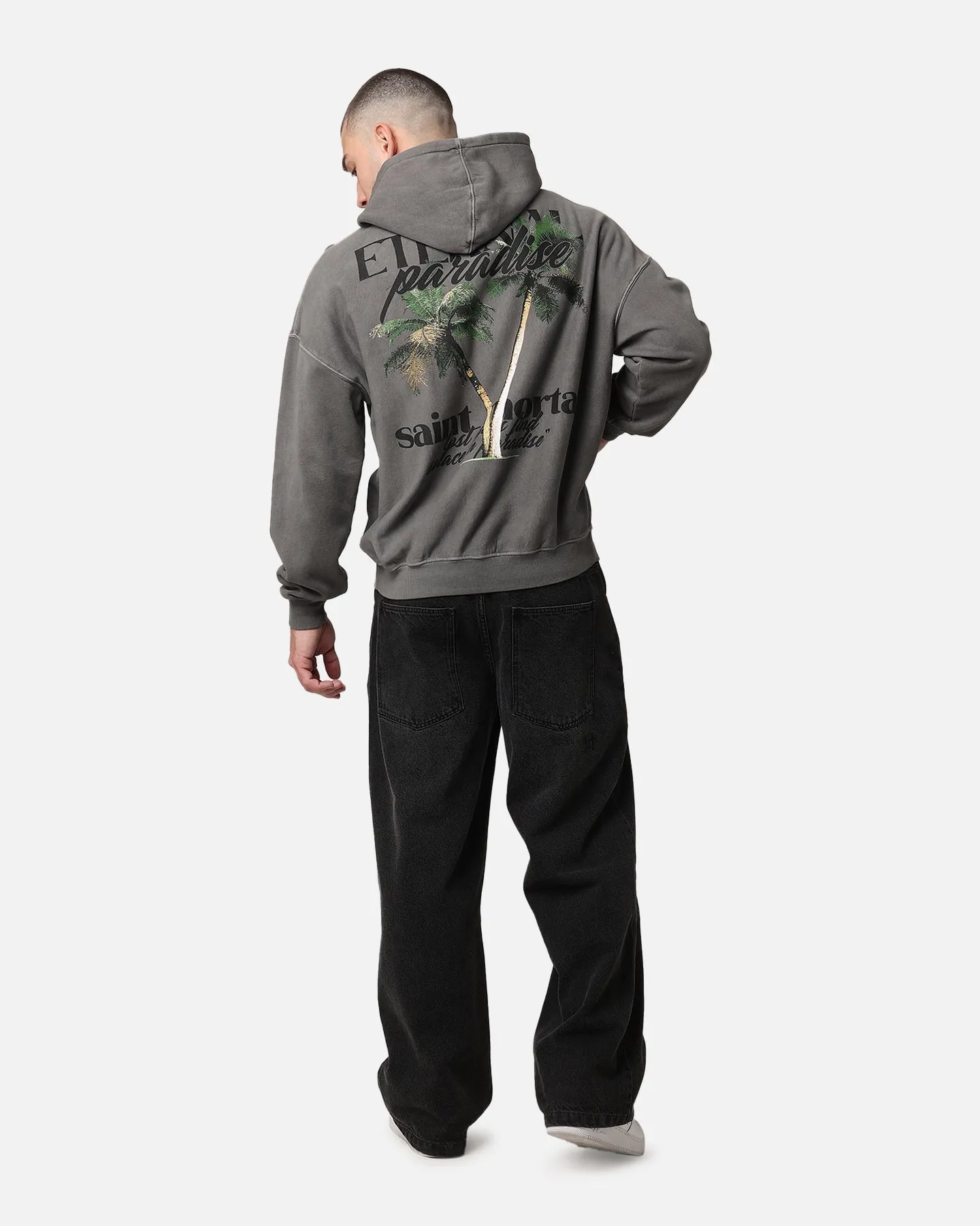 Saint Morta Paradise Hoodie Gewaschener Anthrazit