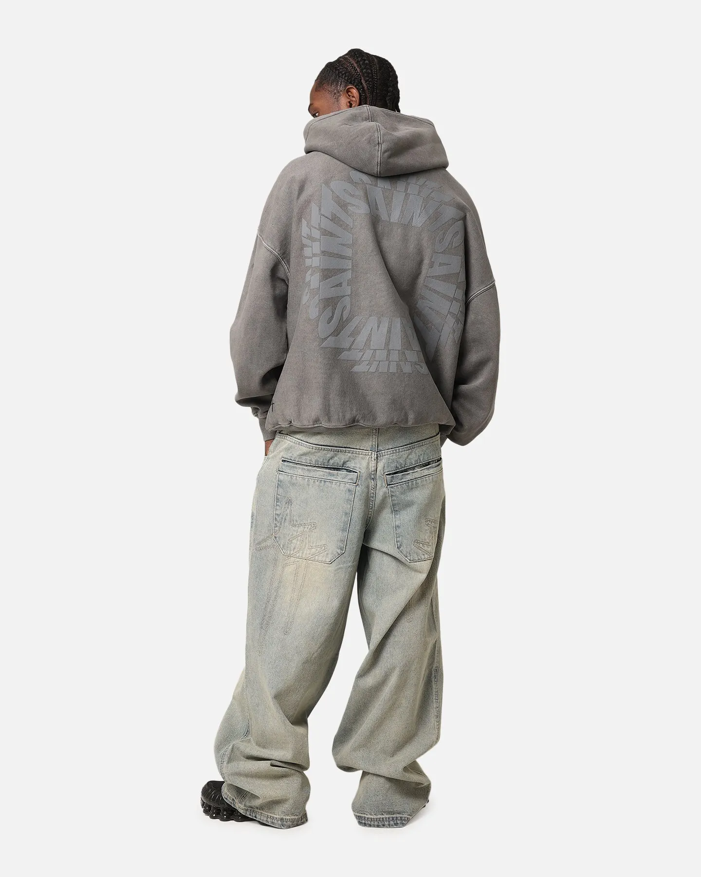 Saint Morta Rave Premium Hoodie Gewaschener Kohlenton
