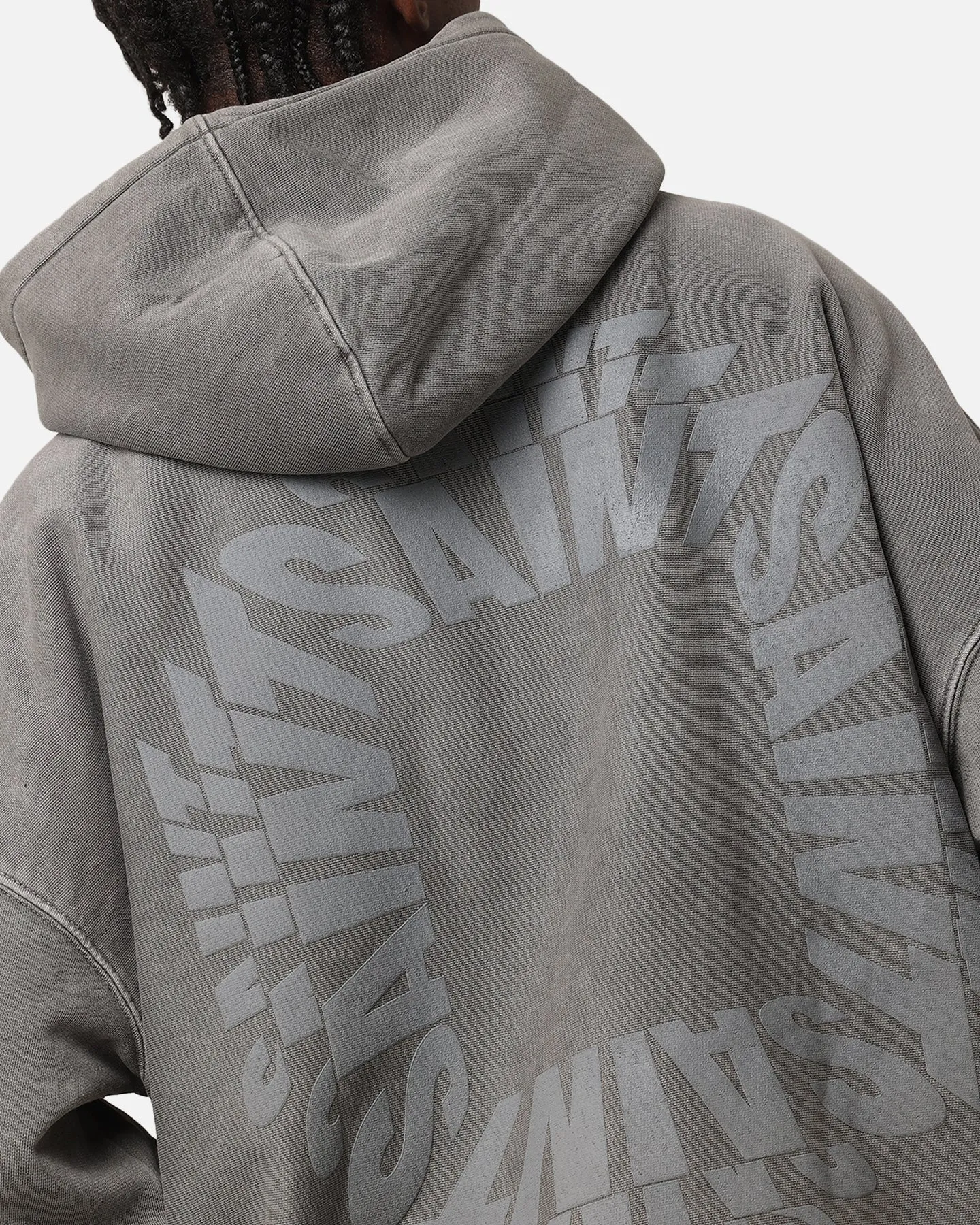 Saint Morta Rave Premium Hoodie Gewaschener Kohlenton