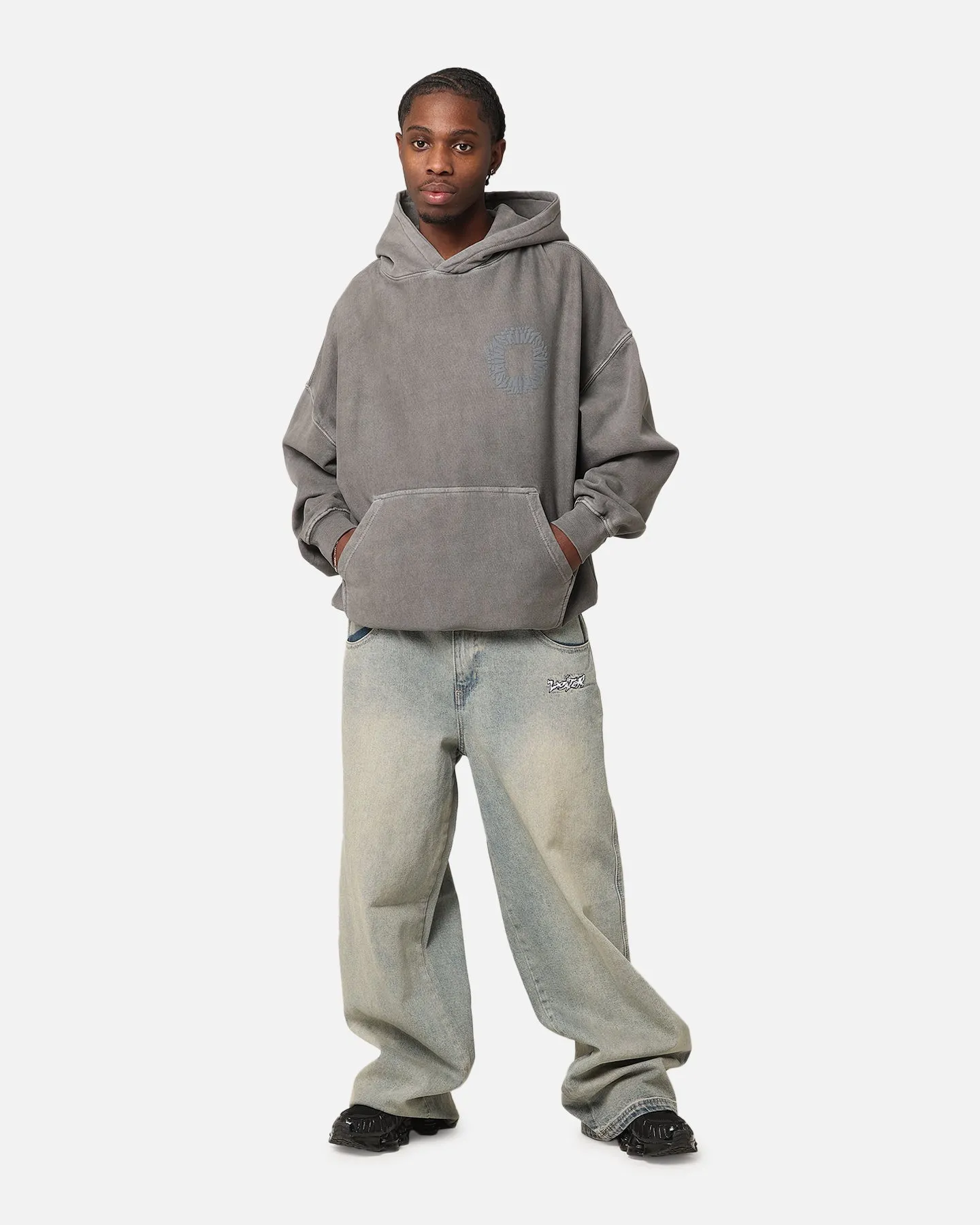 Saint Morta Rave Premium Hoodie Gewaschener Kohlenton