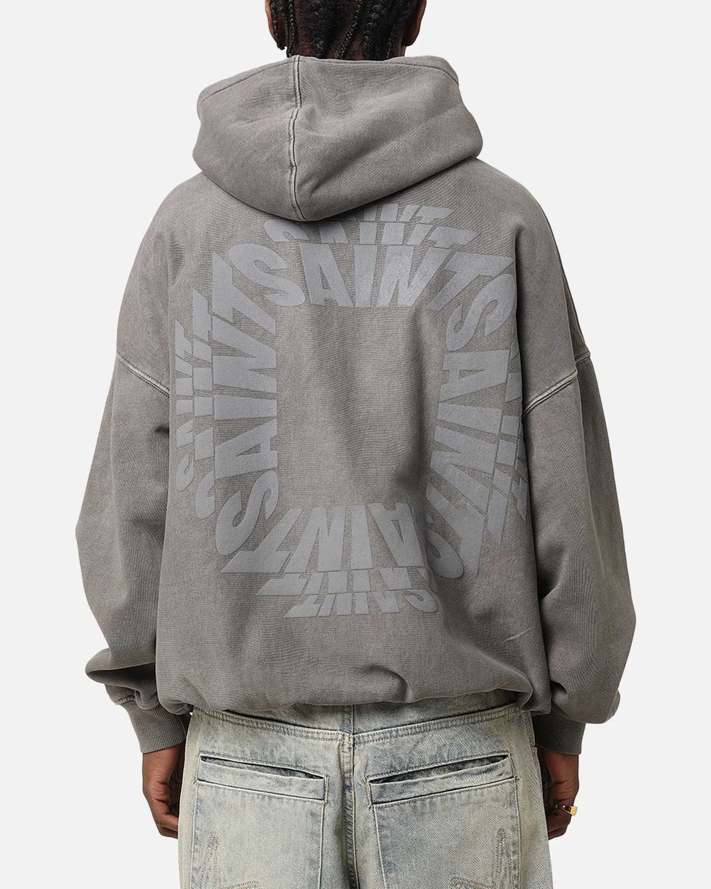 Saint Morta Rave Premium Hoodie Gewaschener Kohlenton