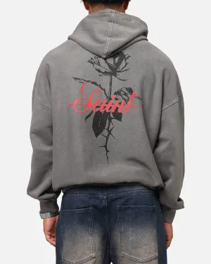 Saint Morta St Valentines Boxy Hoodie Gewaschener Kohlenton