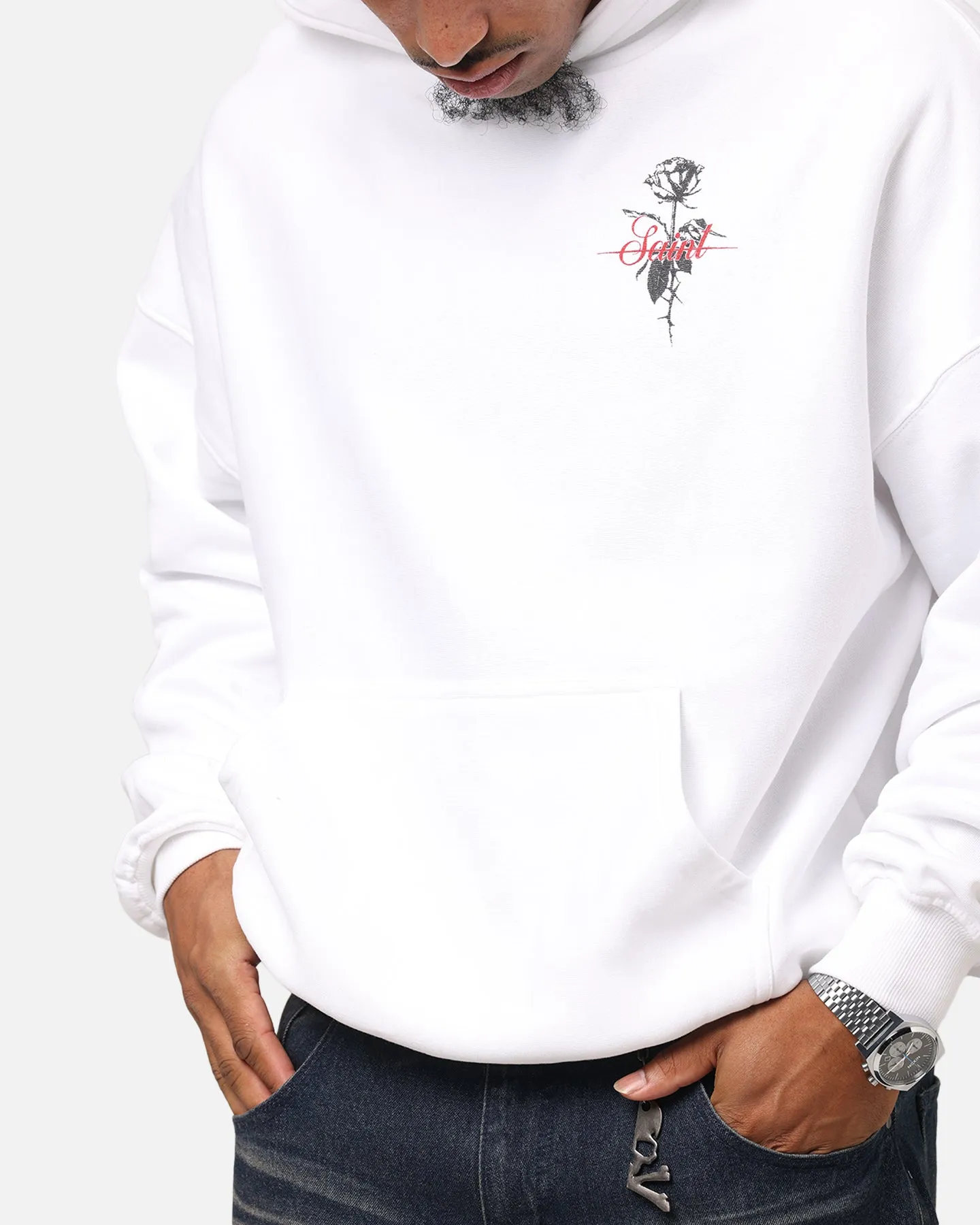 Saint Morta St Valentines Boxy Hoodie Weiß