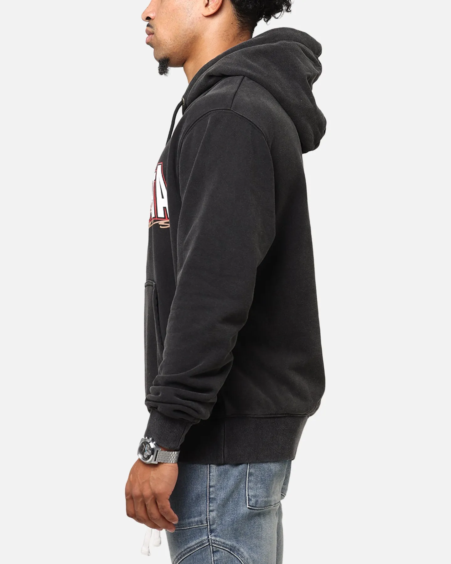 Saint Morta Studios Boxy Hoodie Vintage Schwarz