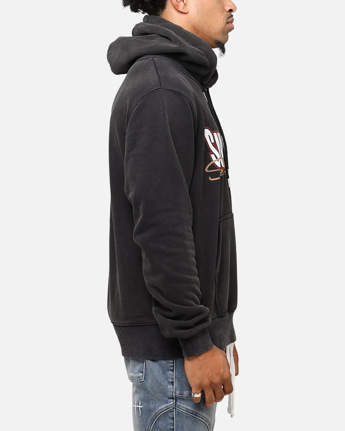 Saint Morta Studios Boxy Hoodie Vintage Schwarz