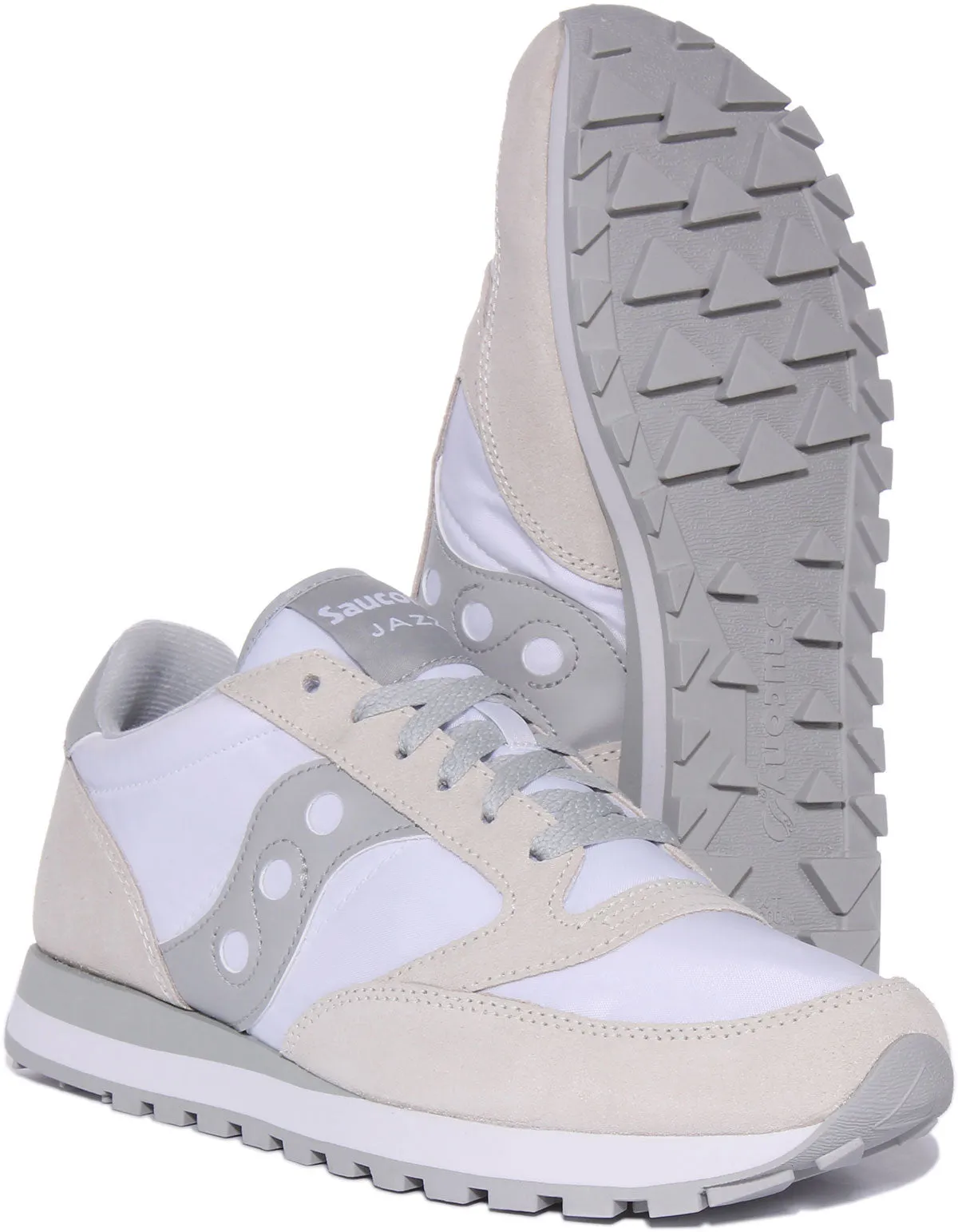 Saucony Jazz Original in Weiß Grau für Herren Schuhe Saucony