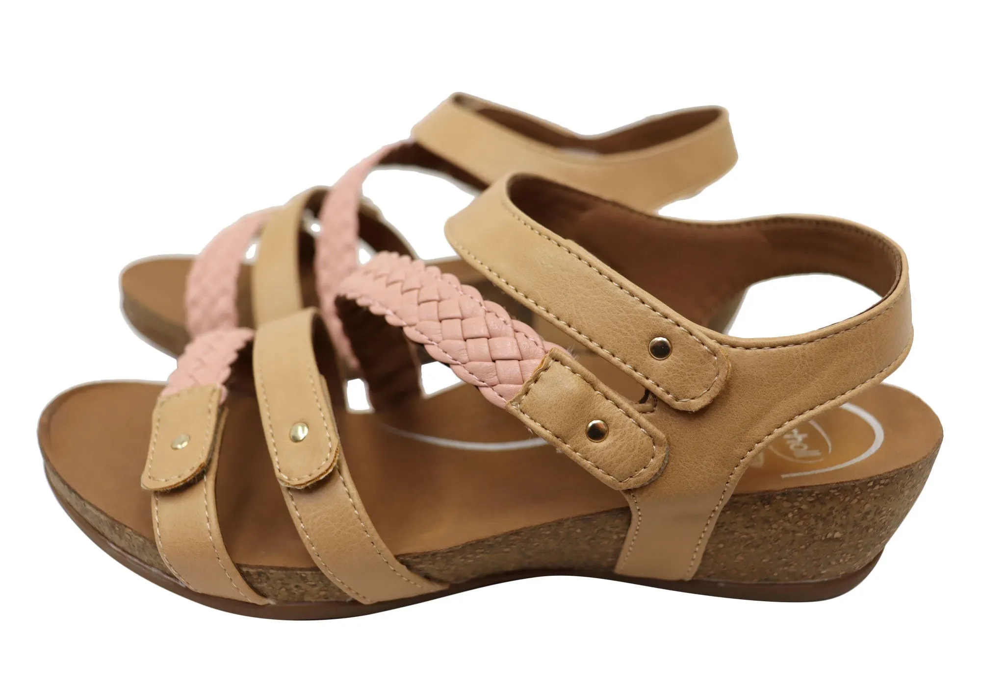 Scholl Orthaheel Josie Damen Bequeme Stützende Keil-Sandalen Scholl Orthaheel Schuhe