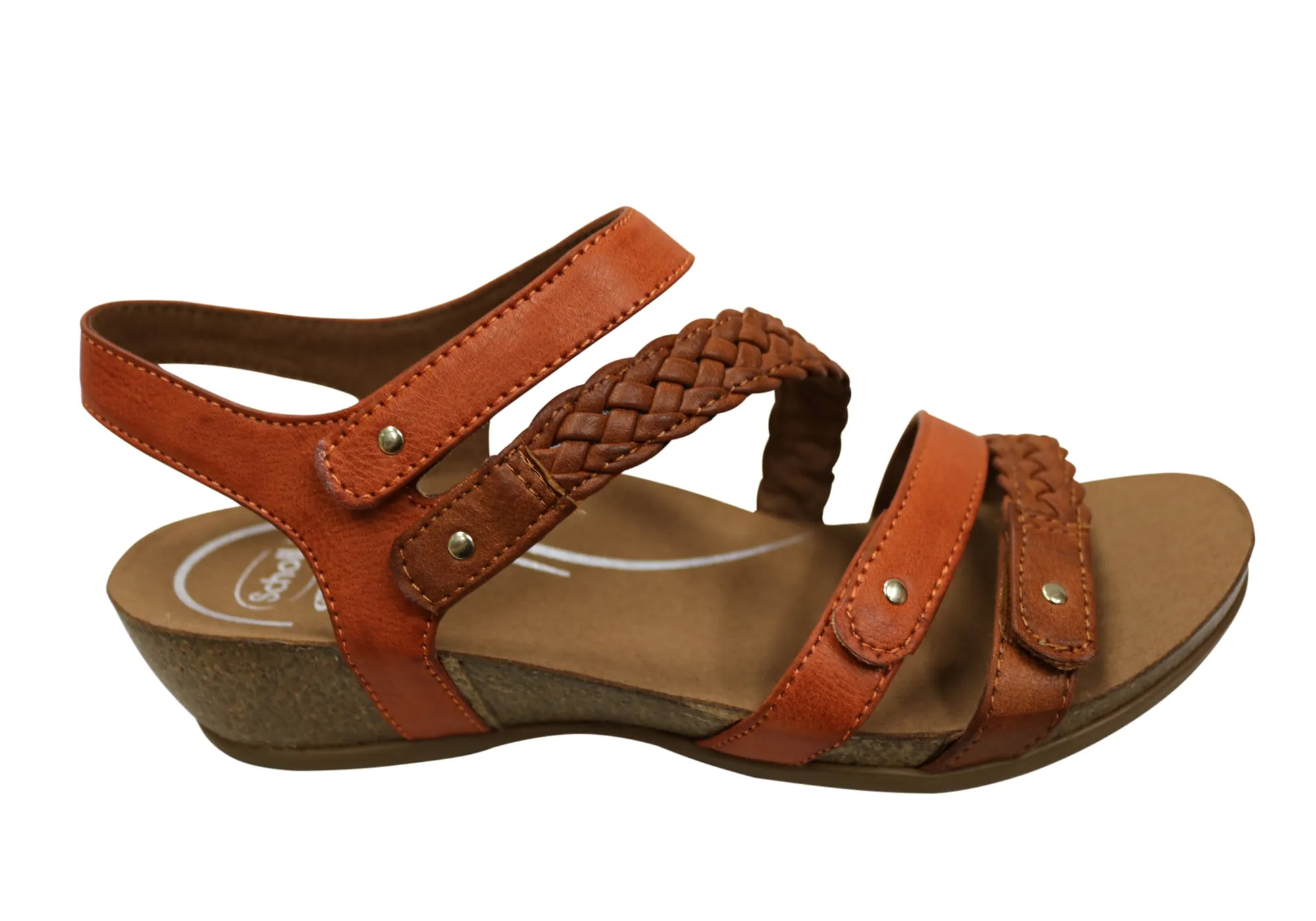 Scholl Orthaheel Josie Damen Bequeme Stützende Keil-Sandalen Scholl Orthaheel Schuhe