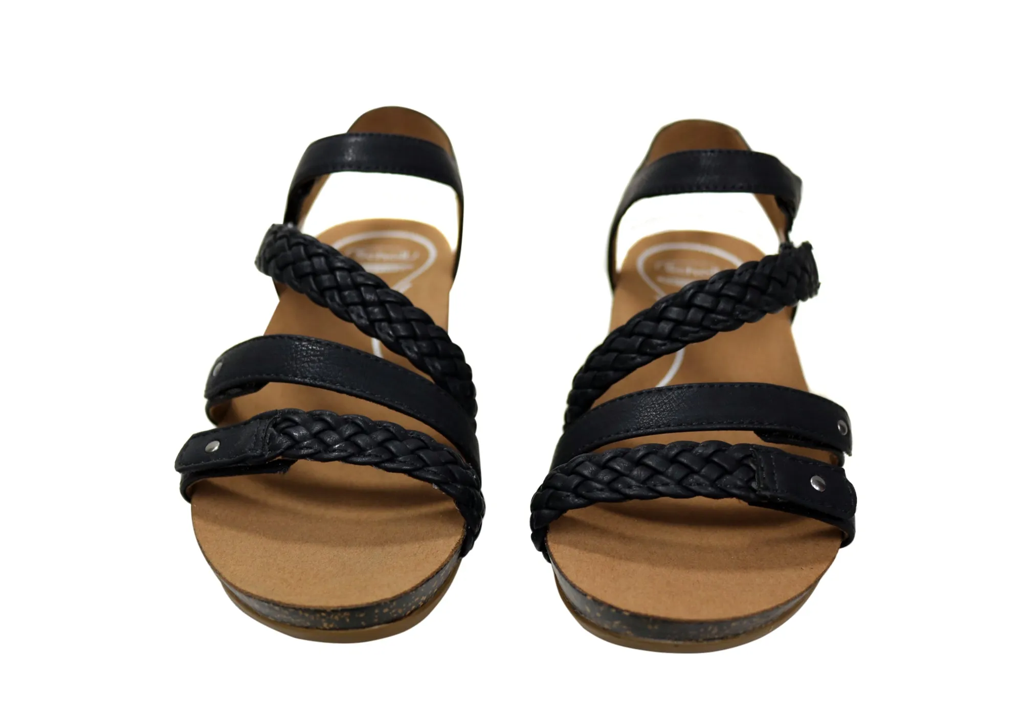 Scholl Orthaheel Josie Damen Bequeme Stützende Keil-Sandalen Scholl Orthaheel Schuhe