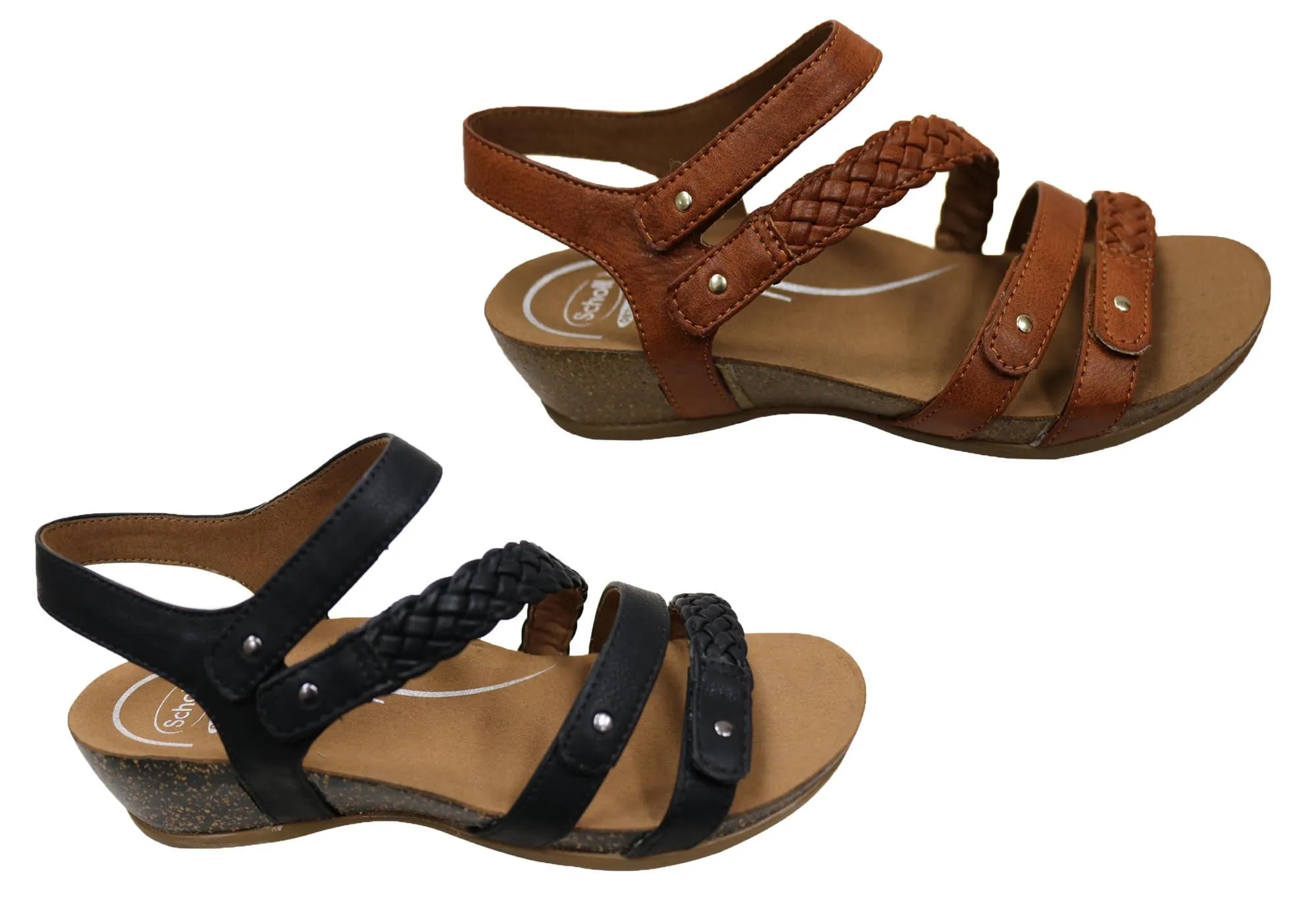 Scholl Orthaheel Josie Damen Bequeme Stützende Keil-Sandalen Scholl Orthaheel Schuhe