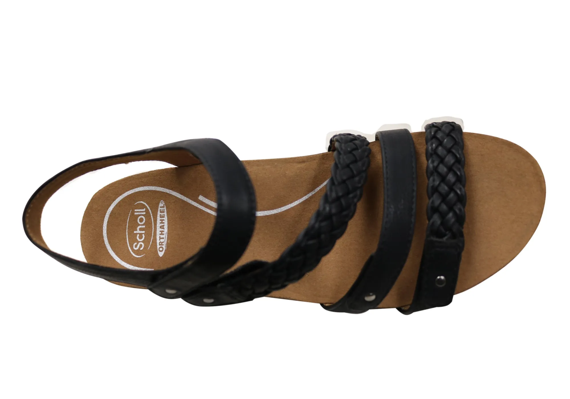 Scholl Orthaheel Josie Damen Bequeme Stützende Keil-Sandalen Scholl Orthaheel Schuhe