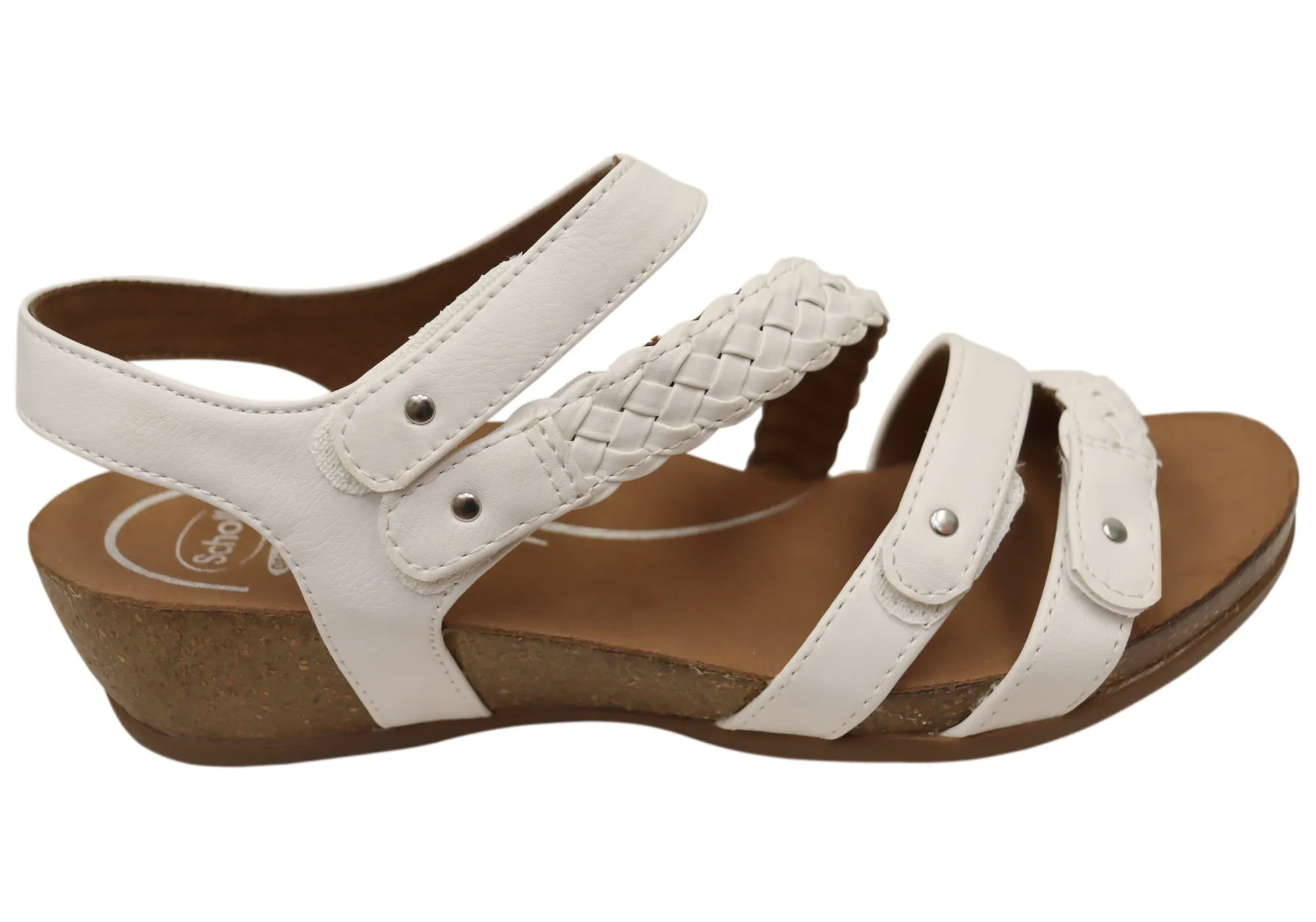 Scholl Orthaheel Josie Damen Bequeme Stützende Keil-Sandalen Scholl Orthaheel Schuhe