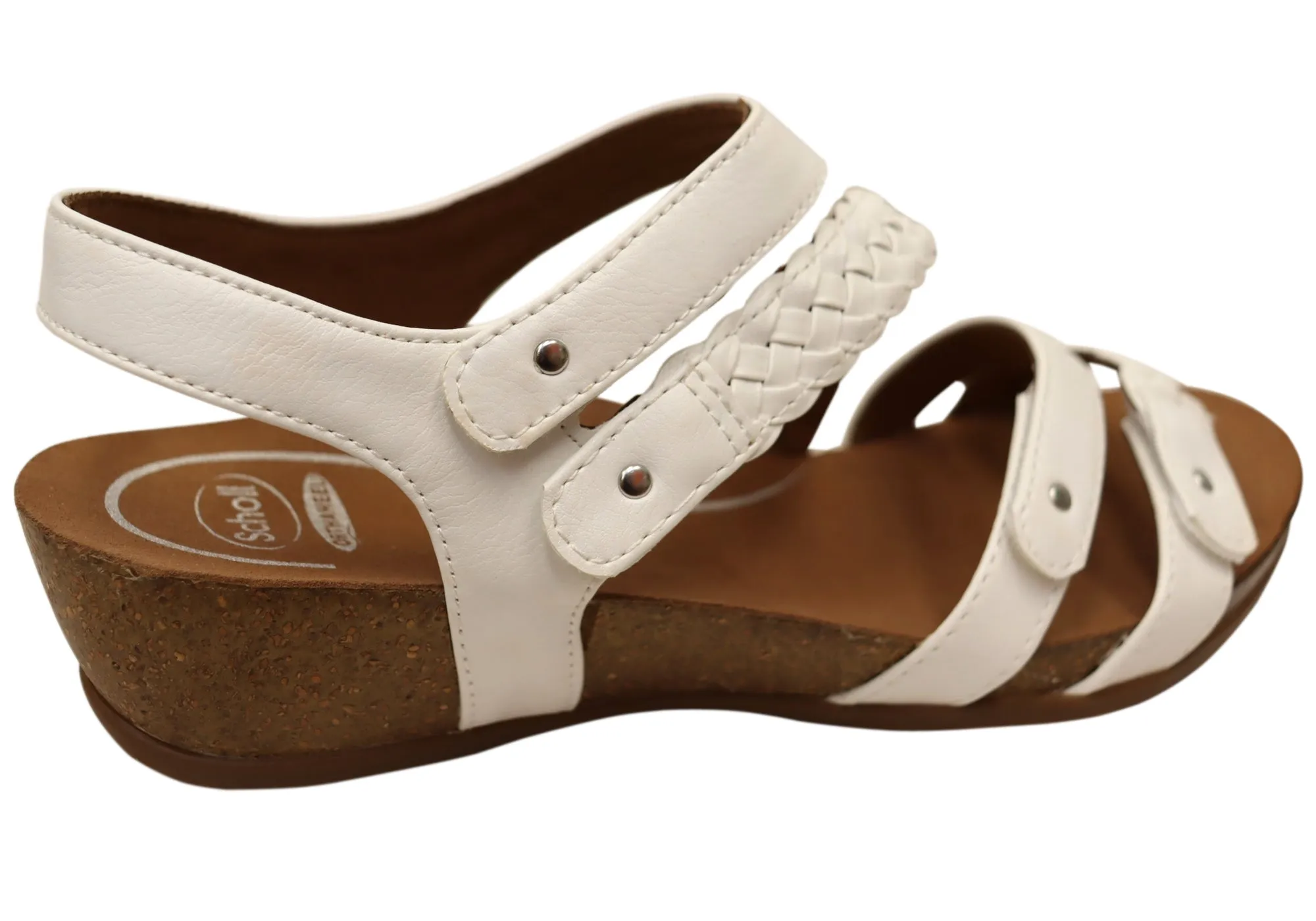 Scholl Orthaheel Josie Damen Bequeme Stützende Keil-Sandalen Scholl Orthaheel Schuhe