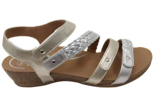Scholl Orthaheel Josie Damen Bequeme Stützende Keil-Sandalen Scholl Orthaheel Schuhe