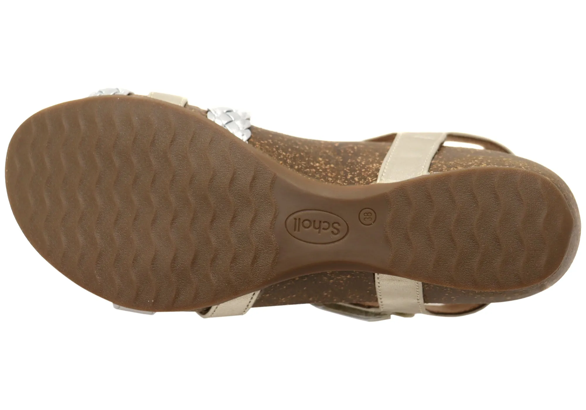 Scholl Orthaheel Josie Damen Bequeme Stützende Keil-Sandalen Scholl Orthaheel Schuhe