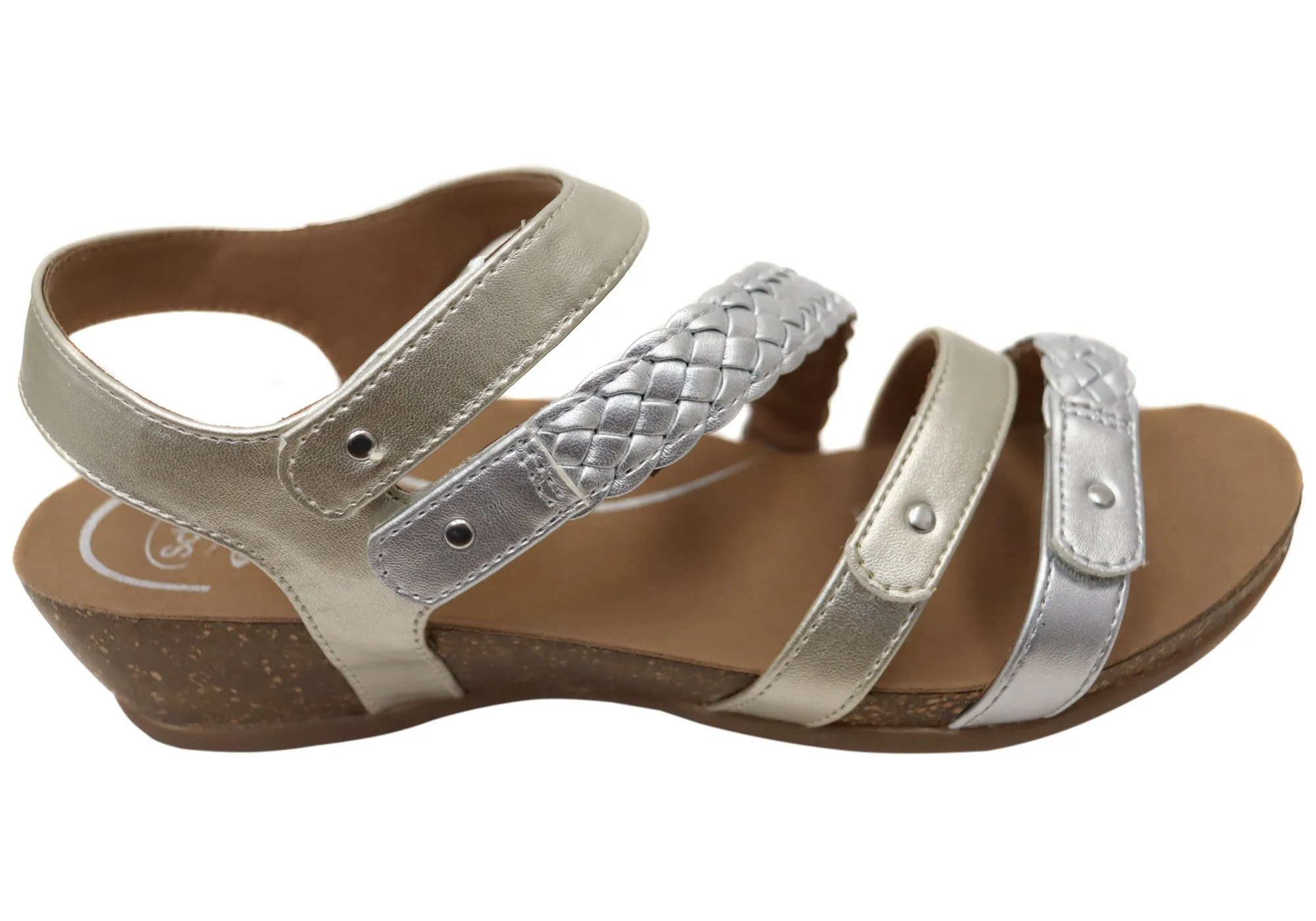 Scholl Orthaheel Josie Damen Bequeme Stützende Keil-Sandalen Scholl Orthaheel Schuhe