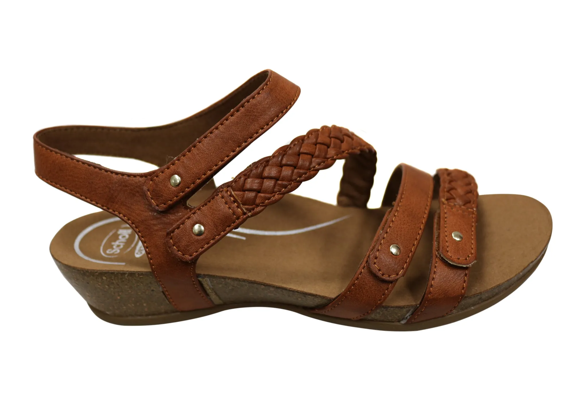 Scholl Orthaheel Josie Damen Bequeme Stützende Keil-Sandalen Scholl Orthaheel Schuhe