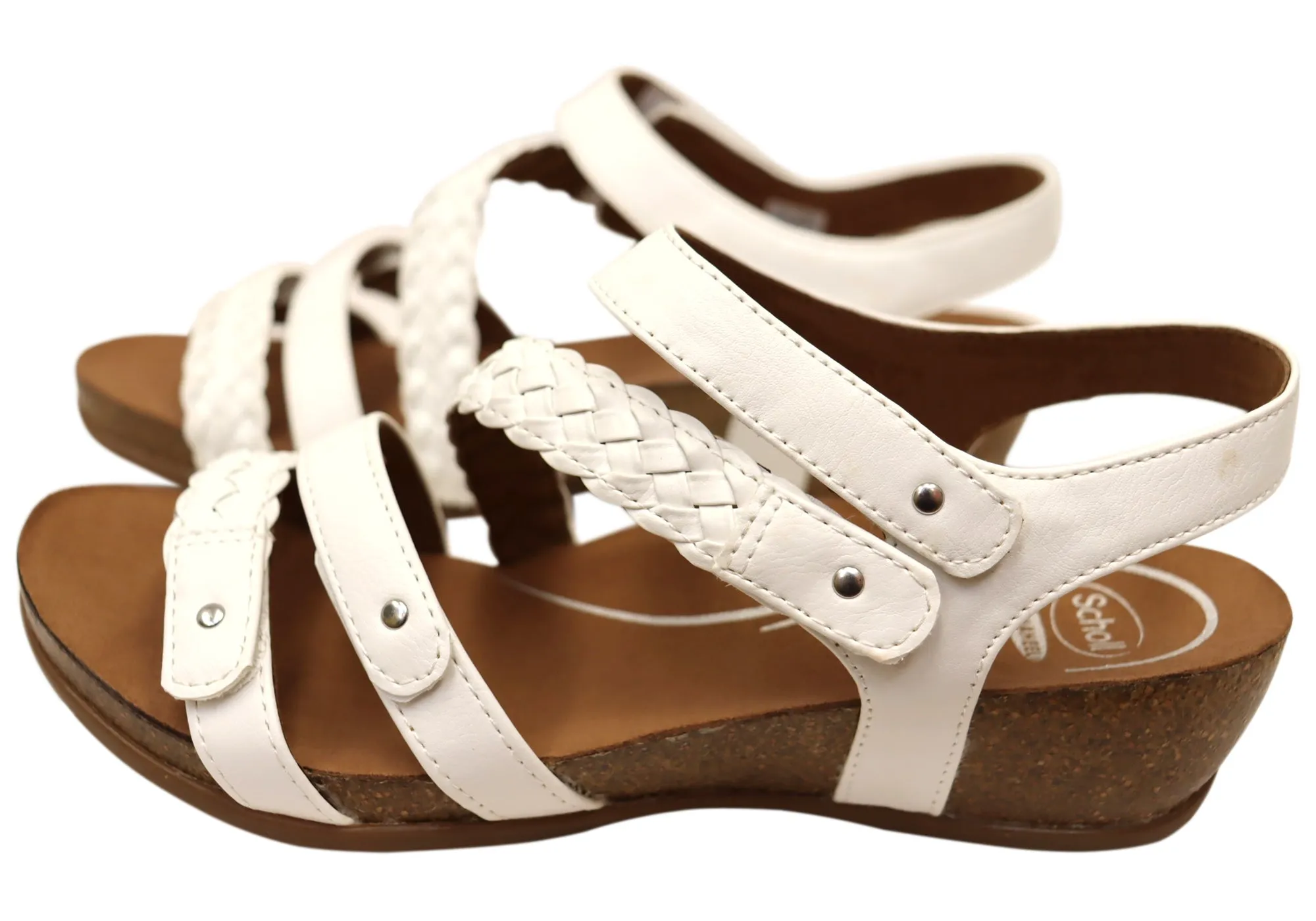Scholl Orthaheel Josie Damen Bequeme Stützende Keil-Sandalen Scholl Orthaheel Schuhe