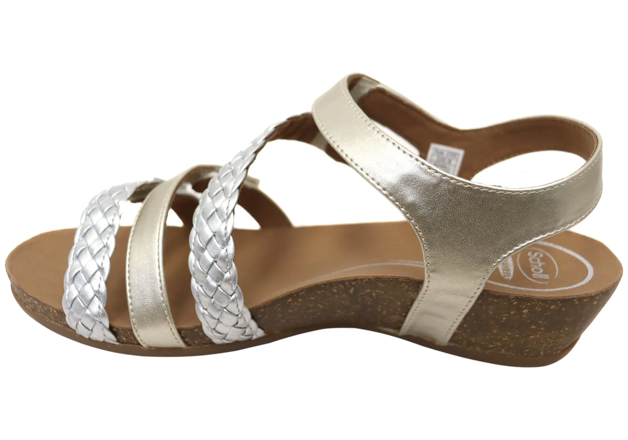 Scholl Orthaheel Josie Damen Bequeme Stützende Keil-Sandalen Scholl Orthaheel Schuhe