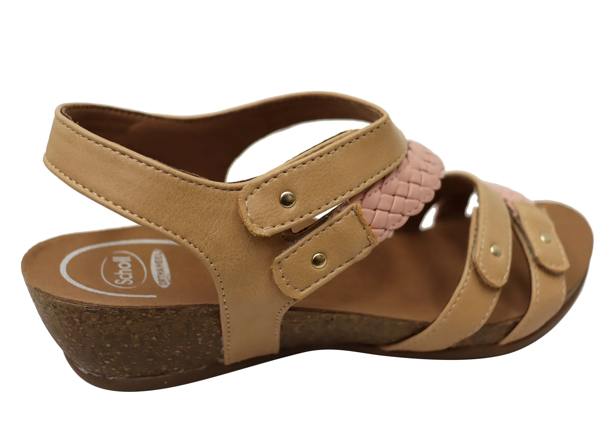 Scholl Orthaheel Josie Damen Bequeme Stützende Keil-Sandalen Scholl Orthaheel Schuhe