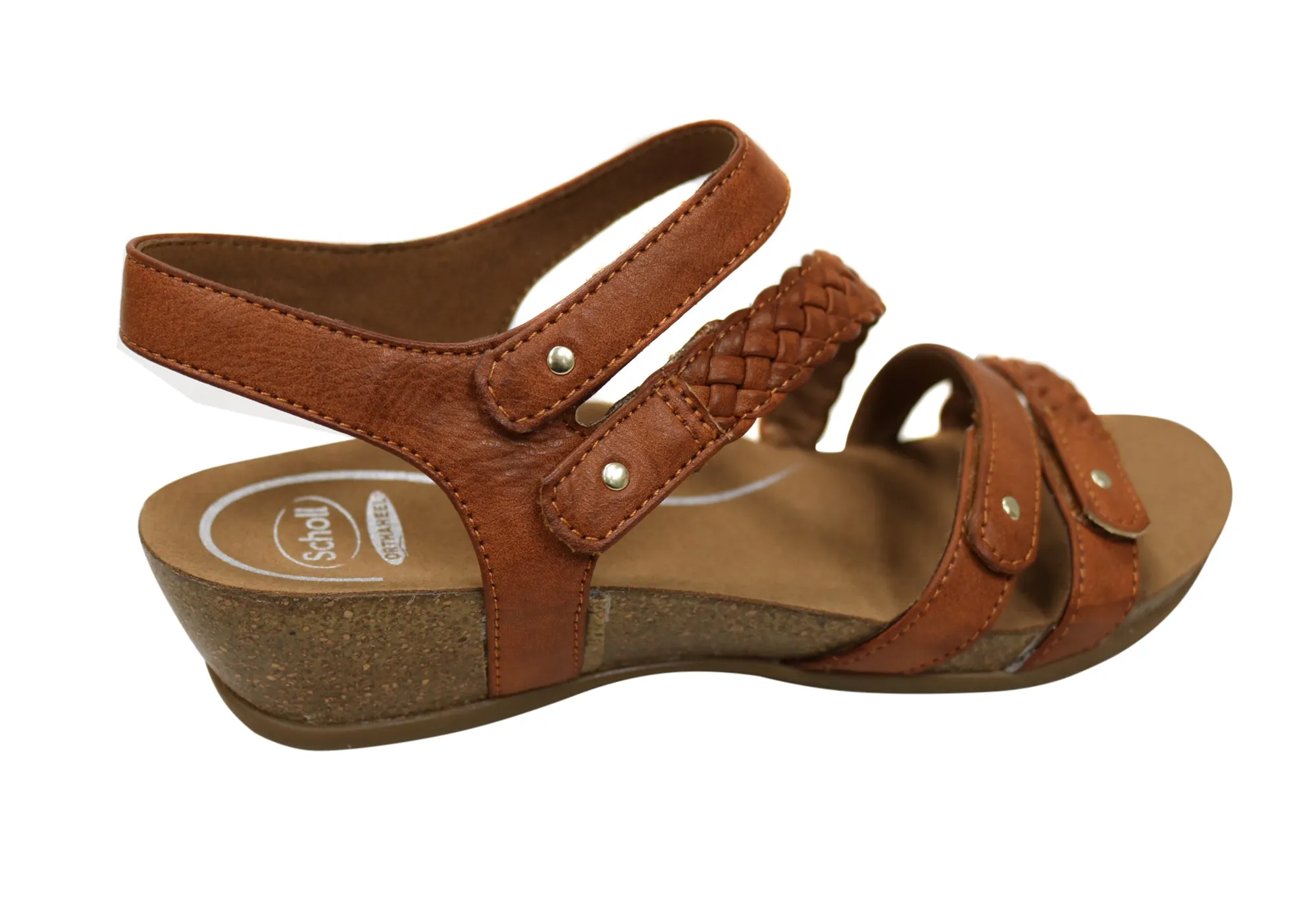 Scholl Orthaheel Josie Damen Bequeme Stützende Keil-Sandalen Scholl Orthaheel Schuhe