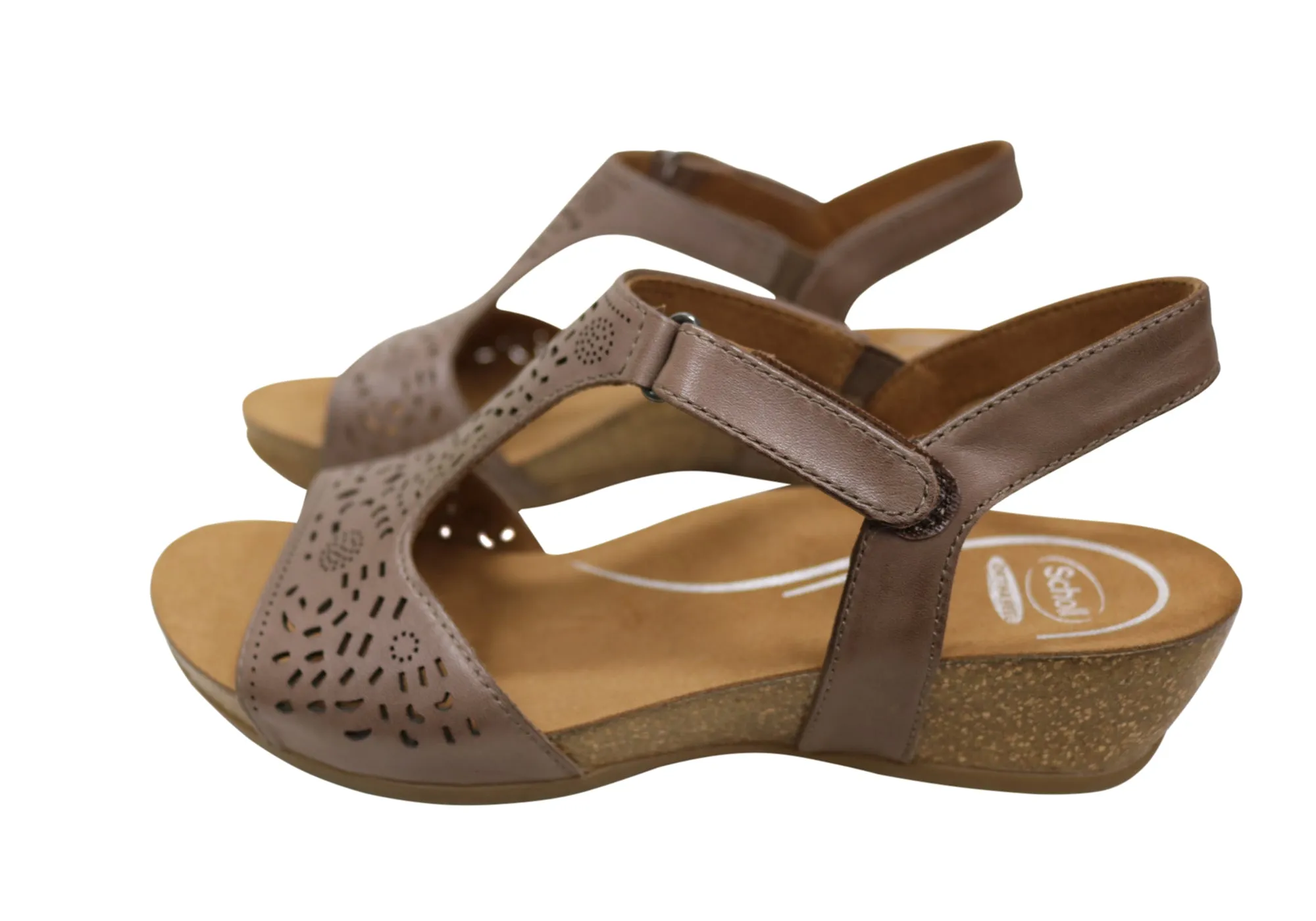 Scholl Orthaheel Julie Damen Komfort-Support Keilabsatz Leder Sandalen Scholl Orthaheel Schuhe
