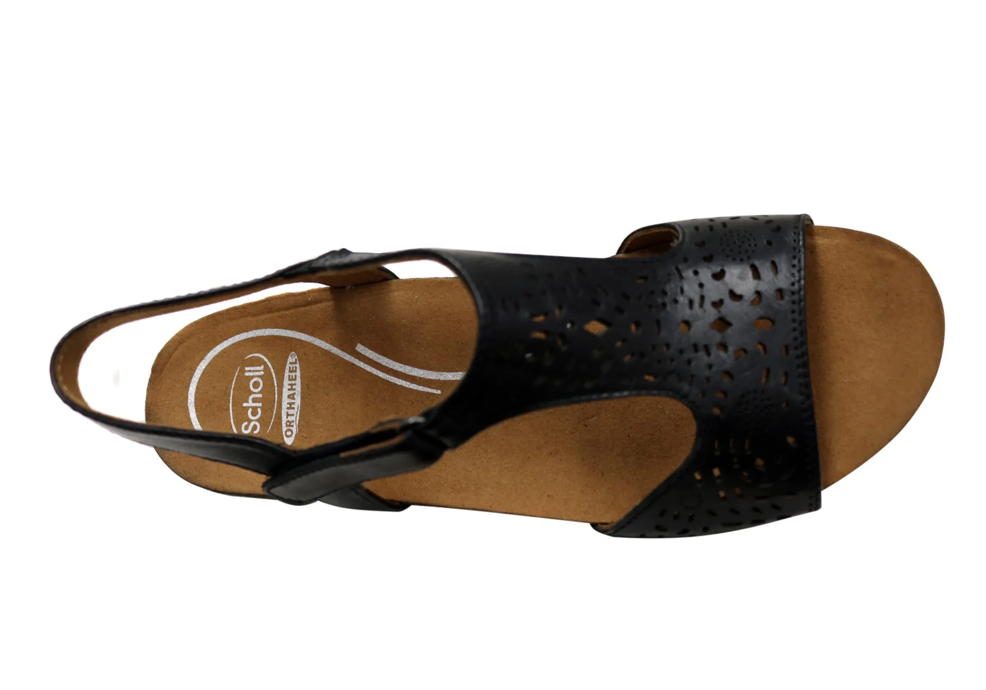 Scholl Orthaheel Julie Damen Komfort-Support Keilabsatz Leder Sandalen Scholl Orthaheel Schuhe