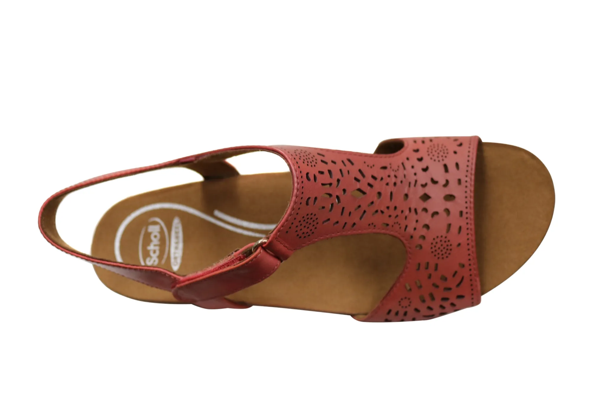 Scholl Orthaheel Julie Damen Komfort-Support Keilabsatz Leder Sandalen Scholl Orthaheel Schuhe