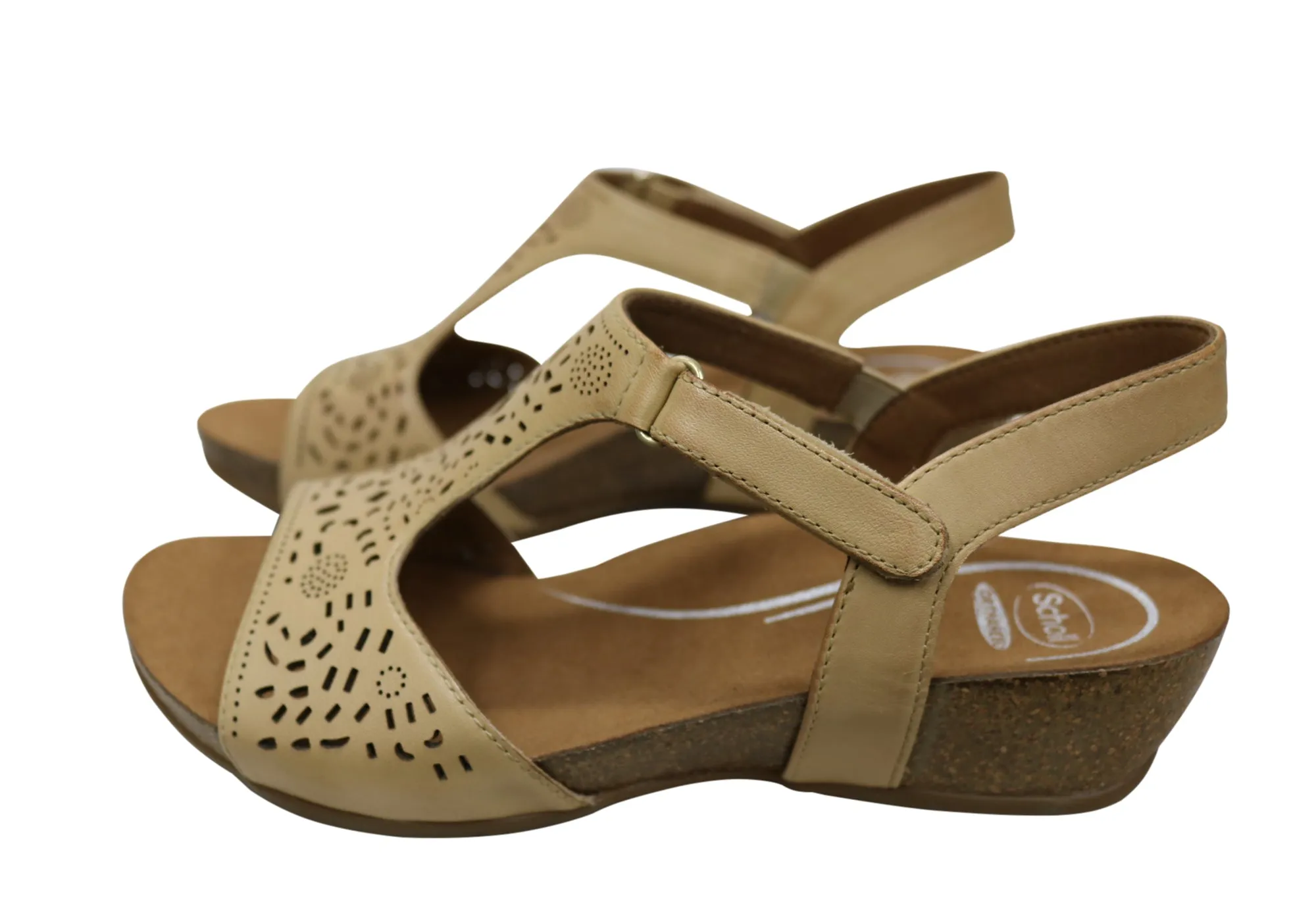 Scholl Orthaheel Julie Damen Komfort-Support Keilabsatz Leder Sandalen Scholl Orthaheel Schuhe
