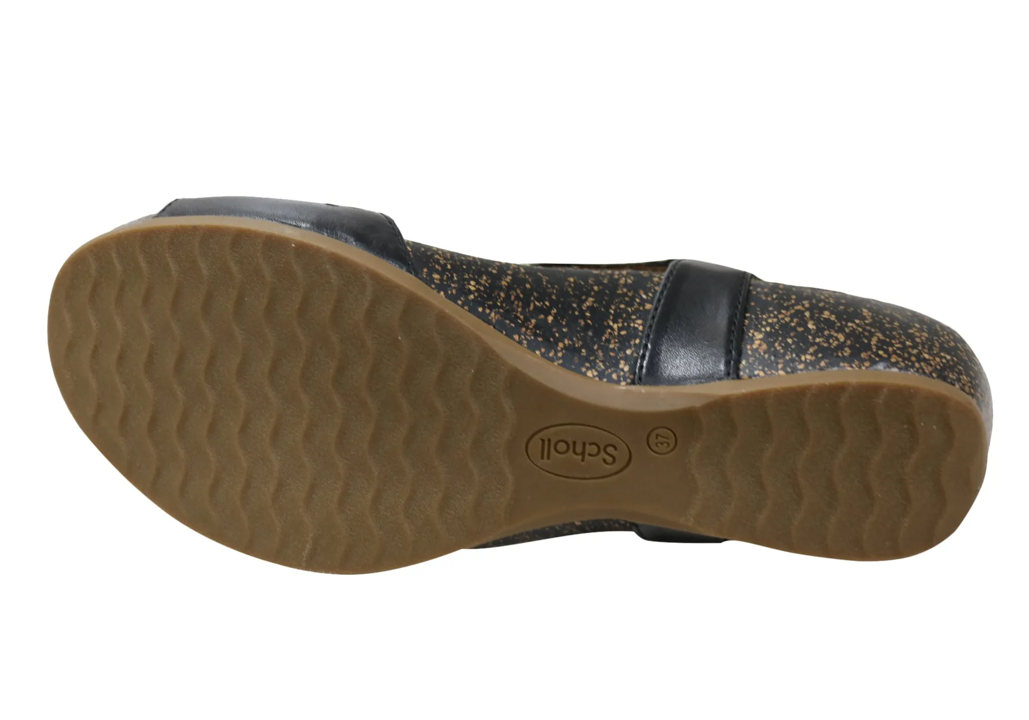Scholl Orthaheel Julie Damen Komfort-Support Keilabsatz Leder Sandalen Scholl Orthaheel Schuhe