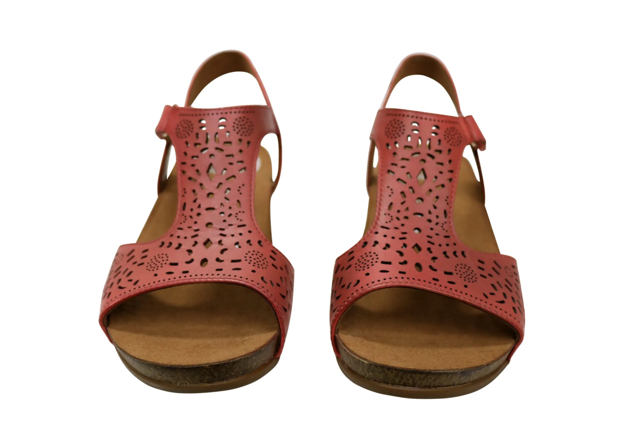 Scholl Orthaheel Julie Damen Komfort-Support Keilabsatz Leder Sandalen Scholl Orthaheel Schuhe