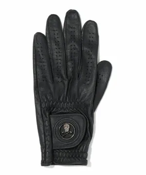 Schafleder-Signalmarkierungs-Handschuh Schwarz