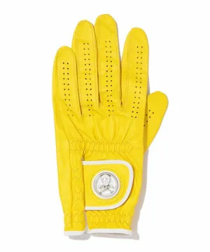 Signalmarkierungs-Handschuh aus Schafsleder in Gelb
