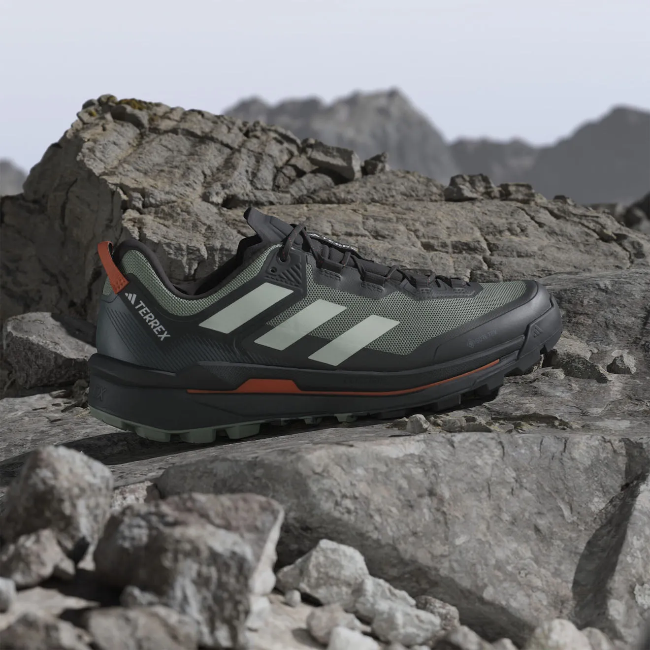 Adidas Terrex Herren Adidas Terrex Wanderstiefel Skychaser Tech Schwarz / Grün / Orange
