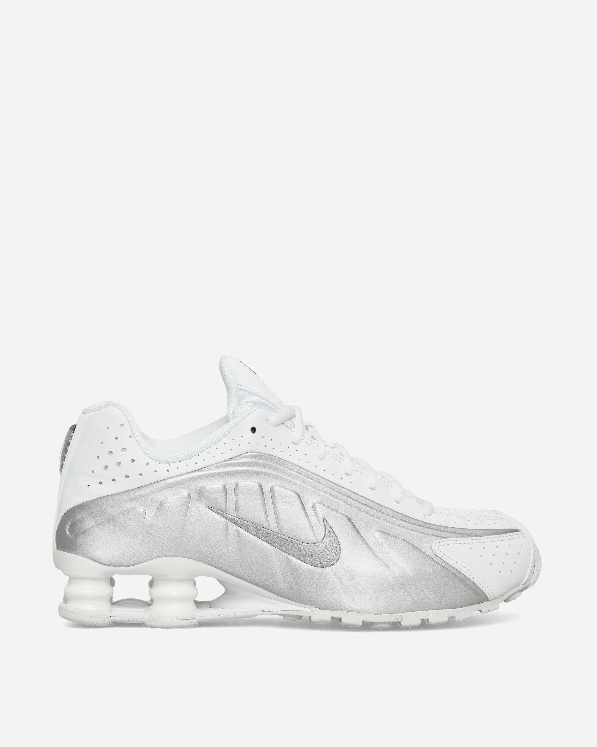 Shox R4 Sneakers Weiß / Metallisches Silber