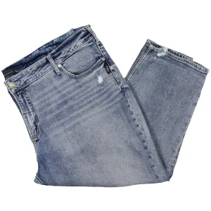 Silver Jeans Co. Damen Plus Verwaschene Denim Capri-Hose