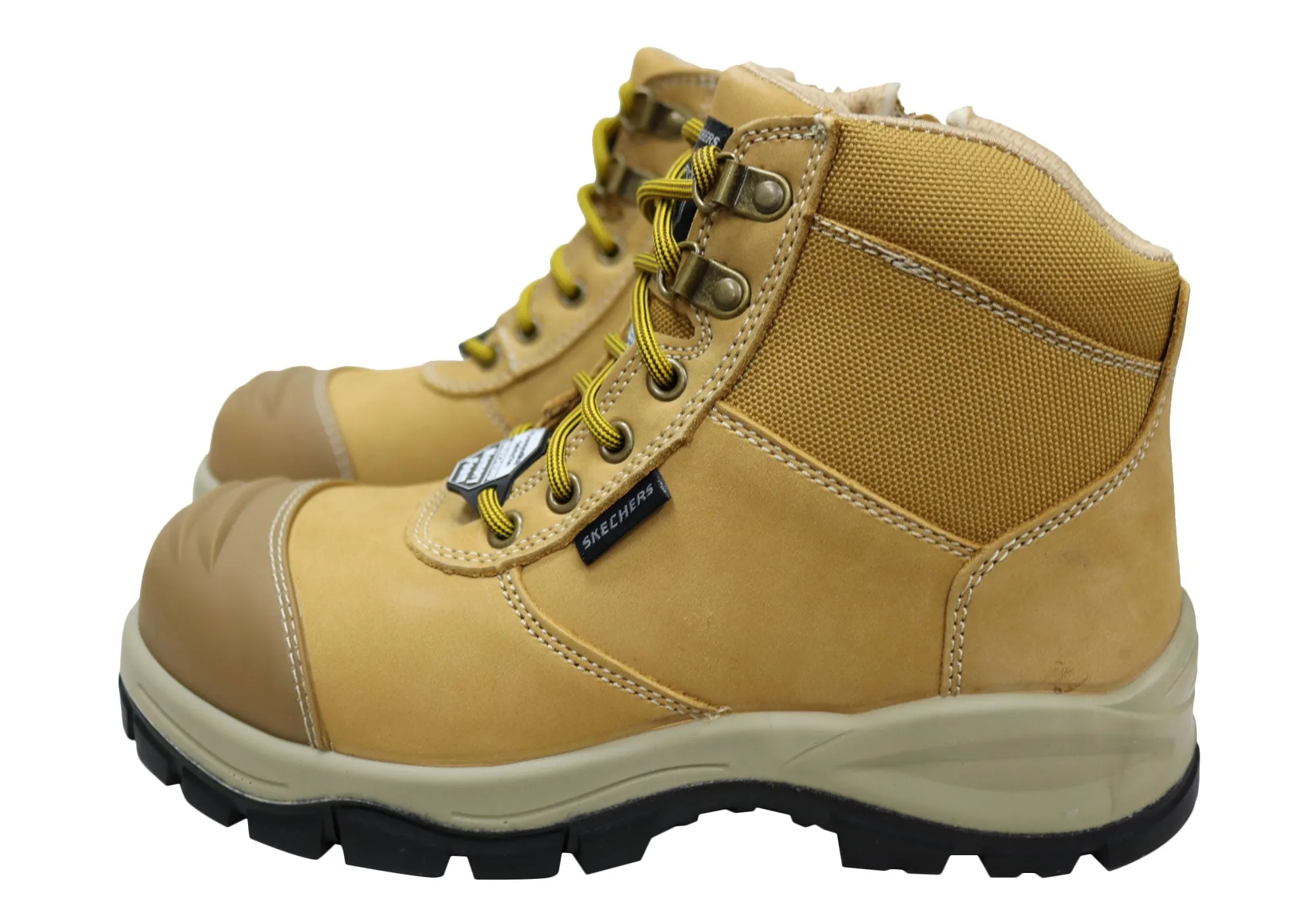 Skechers Herren Leder Arbeitsschuhe mit Composite-Zehenschutzkappe Skechers Schuhe