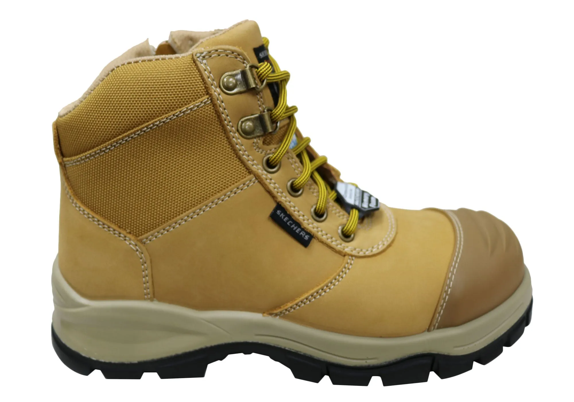Skechers Herren Leder Arbeitsschuhe mit Composite-Zehenschutzkappe Skechers Schuhe