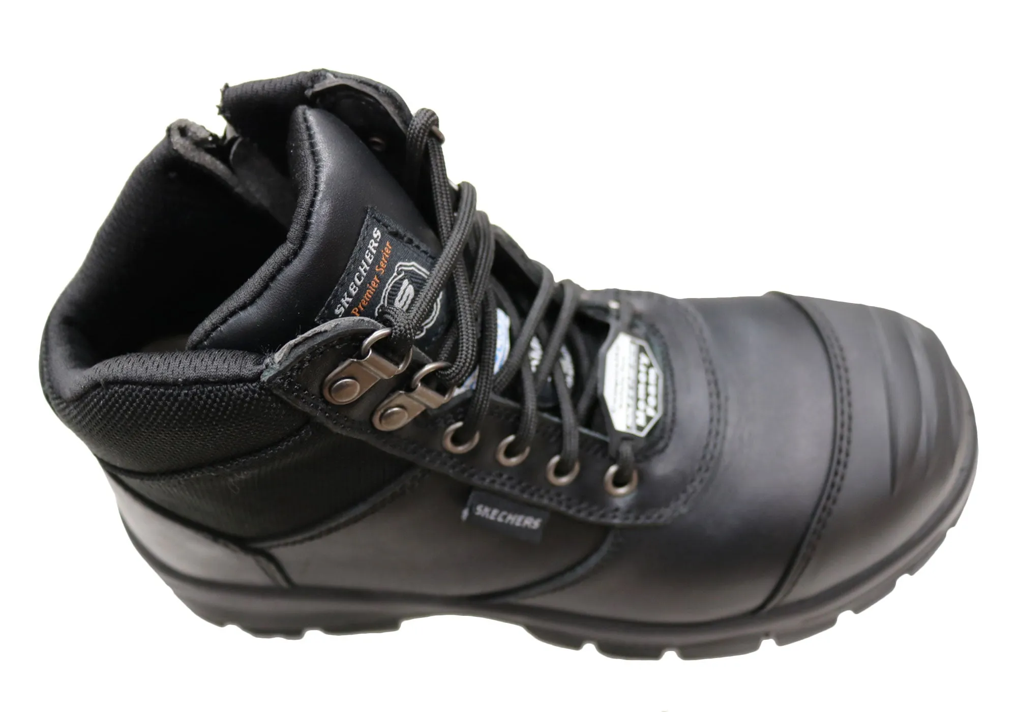 Skechers Herren Leder Arbeitsschuhe mit Composite-Zehenschutzkappe Skechers Schuhe