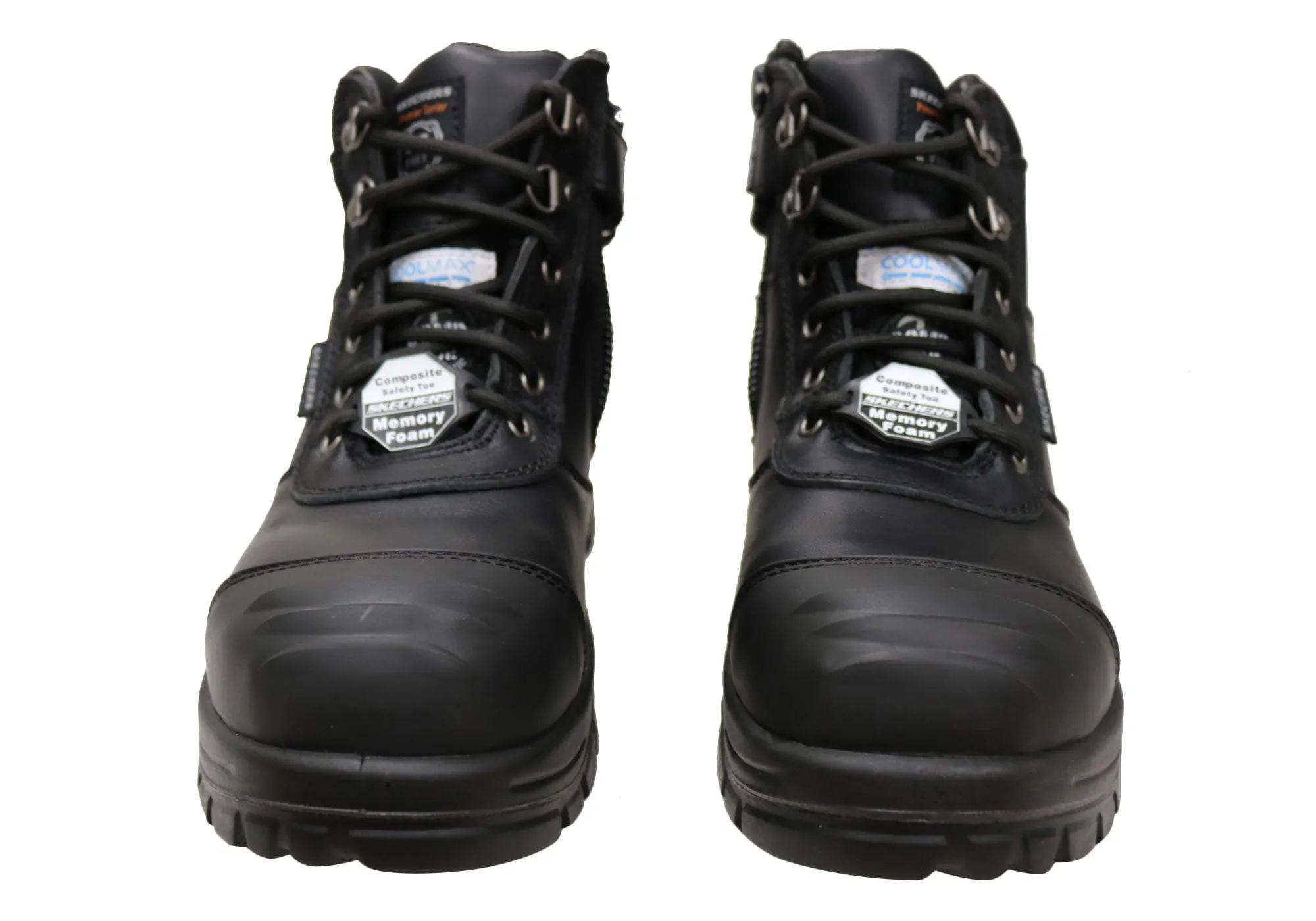 Skechers Herren Leder Arbeitsschuhe mit Composite-Zehenschutzkappe Skechers Schuhe