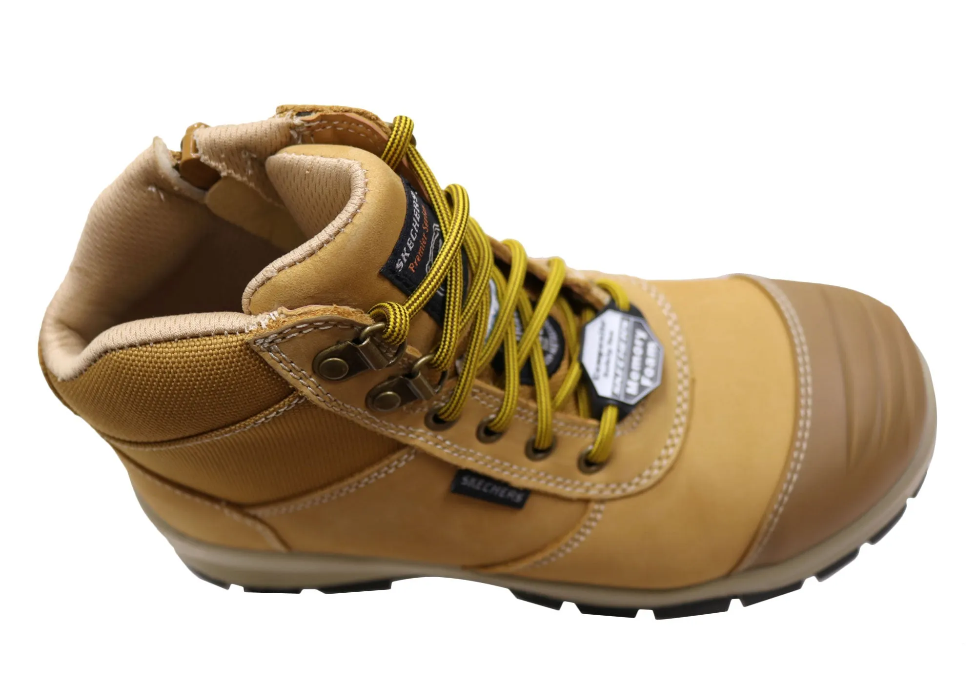 Skechers Herren Leder Arbeitsschuhe mit Composite-Zehenschutzkappe Skechers Schuhe