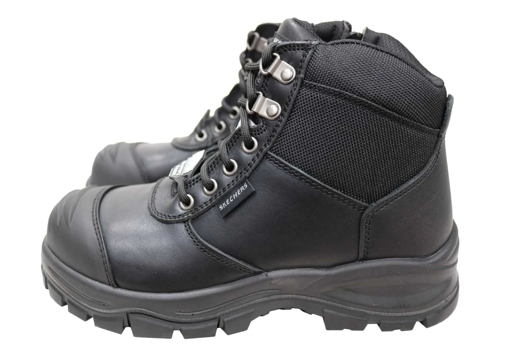 Skechers Herren Leder Arbeitsschuhe mit Composite-Zehenschutzkappe Skechers Schuhe