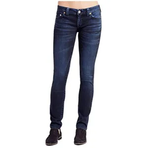 Schmale Gewaschene Beschichtete Jeans In Wildest Dream Indigo 28